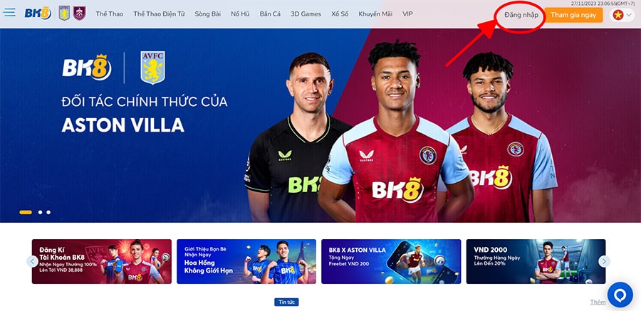 Các bước đăng nhập BK8 đơn giản bạn chỉ cần làm theo dưới đây