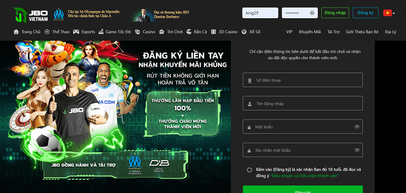 Điều kiện để anh em có thể đăng ký JBO