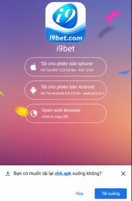 Tải ứng dụng i9bet cho hệ điều hành iOS và Android