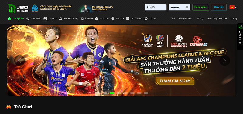 Cách đăng nhập JBO chi tiết