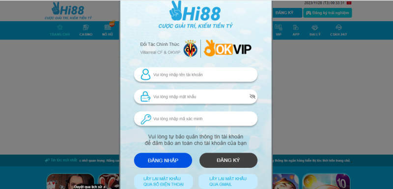 Hướng dẫn đăng nhập vào tài khoản Hi88 đúng cách