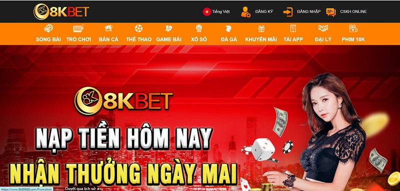 Các phương thức thanh toán nạp tiền tại 8KBET