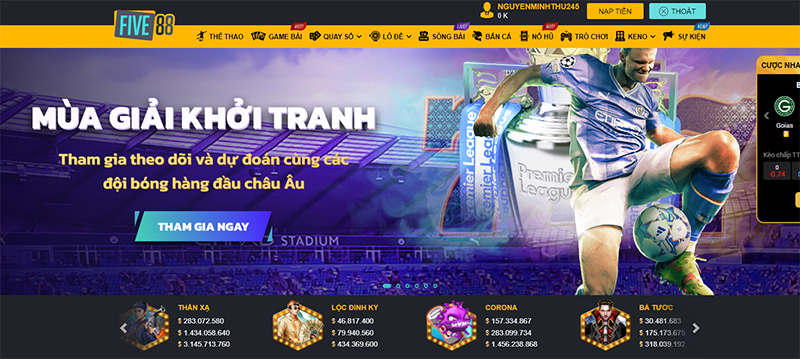 Người chơi phải trên 18 tuổi mới được quyền đăng ký tài khoản cá cược Five88