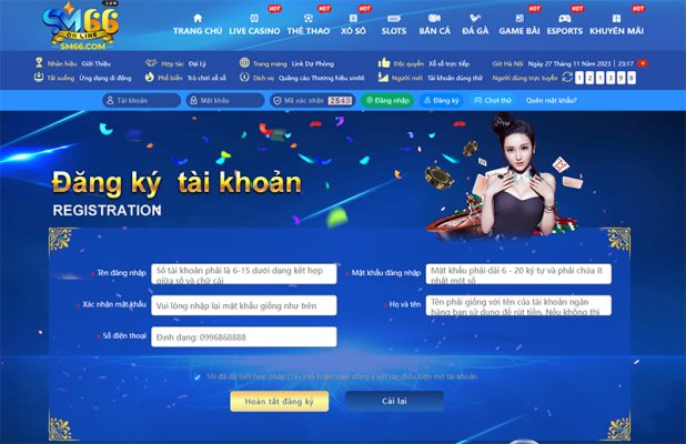Người chơi đăng ký tài khoản SM66 sẽ được trải nghiệm mọi tựa game
