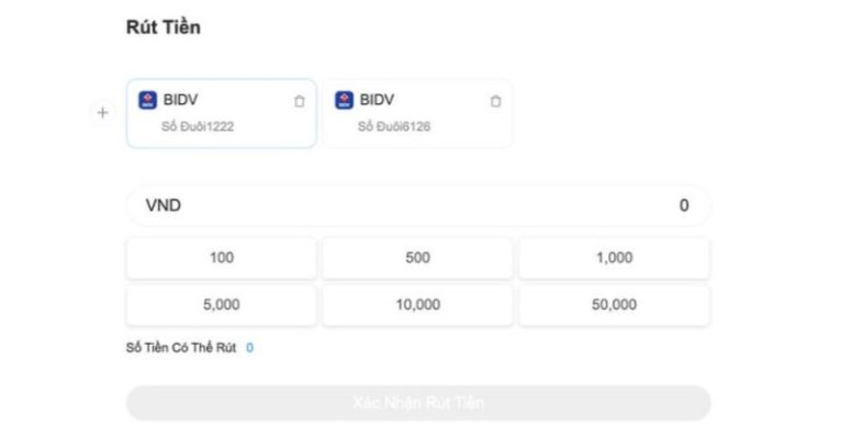 Điền thông tin rút tiền 8XBET
